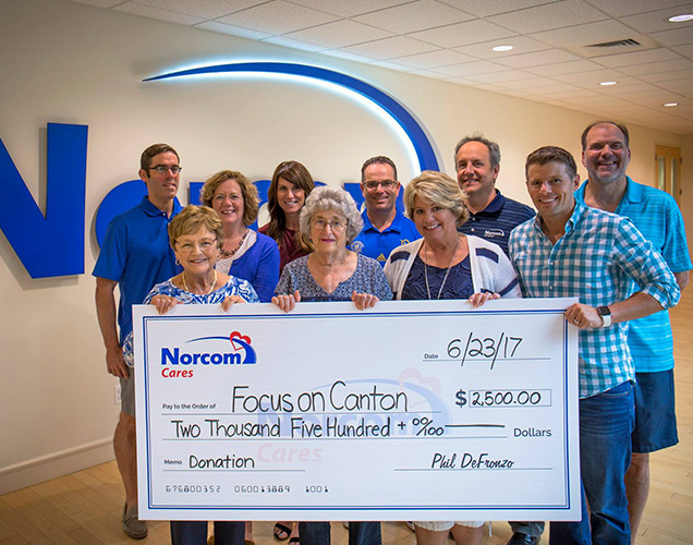 Norcom Cares donates to Focus on Canton