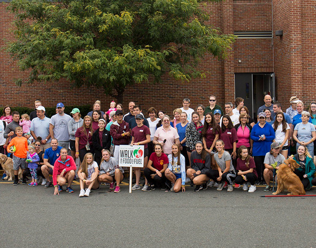 Employees walking for the Walk for Hunger charity